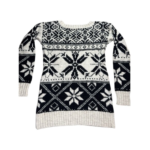 American Eagle Fair Isle Snowflake Sweater Medium Wool/Alpaca Blend Cozy Casual - Picture 8 of 8